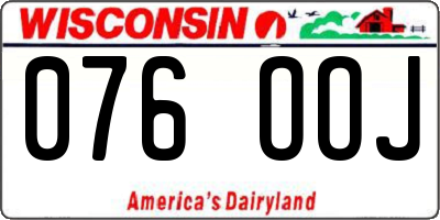 WI license plate 076OOJ