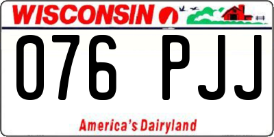 WI license plate 076PJJ