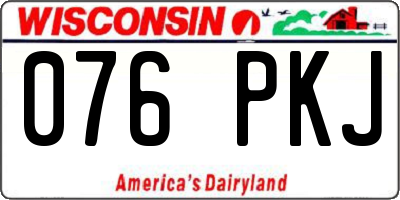 WI license plate 076PKJ