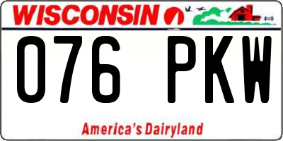 WI license plate 076PKW