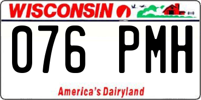 WI license plate 076PMH