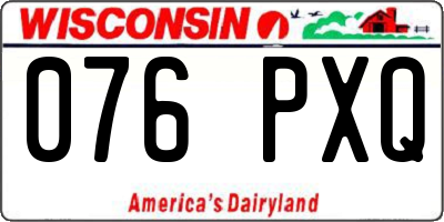 WI license plate 076PXQ