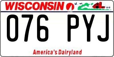 WI license plate 076PYJ