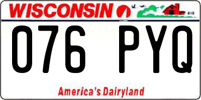 WI license plate 076PYQ