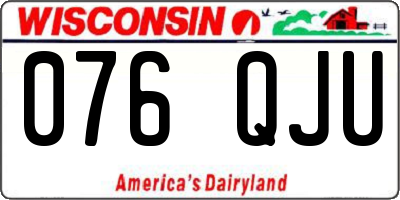 WI license plate 076QJU