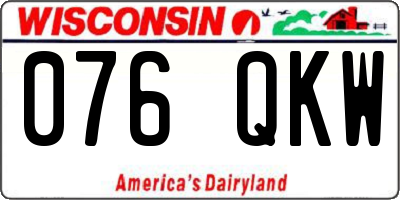 WI license plate 076QKW