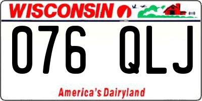 WI license plate 076QLJ