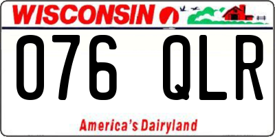 WI license plate 076QLR