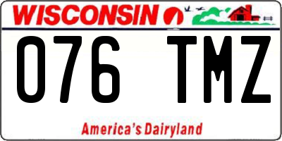 WI license plate 076TMZ