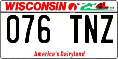 WI license plate 076TNZ
