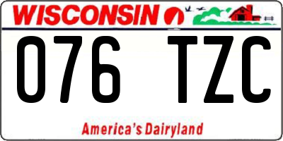 WI license plate 076TZC