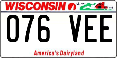 WI license plate 076VEE