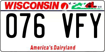 WI license plate 076VFY