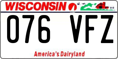 WI license plate 076VFZ