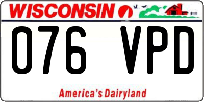 WI license plate 076VPD