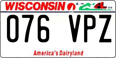 WI license plate 076VPZ