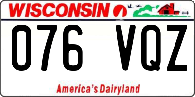 WI license plate 076VQZ