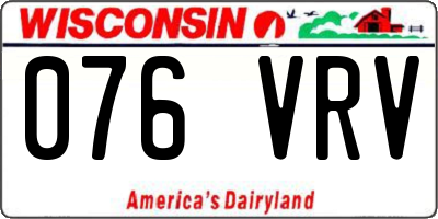 WI license plate 076VRV