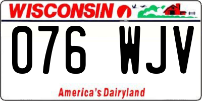 WI license plate 076WJV