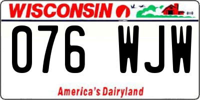 WI license plate 076WJW