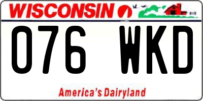 WI license plate 076WKD