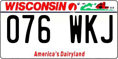 WI license plate 076WKJ