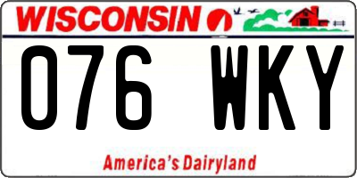 WI license plate 076WKY