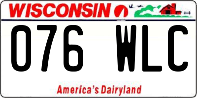 WI license plate 076WLC