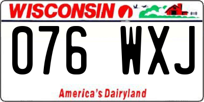 WI license plate 076WXJ
