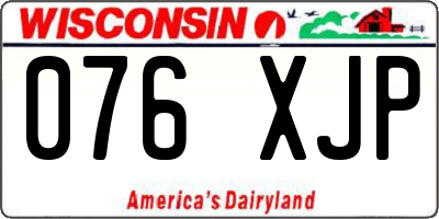 WI license plate 076XJP