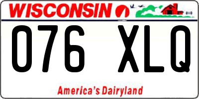 WI license plate 076XLQ
