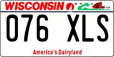 WI license plate 076XLS