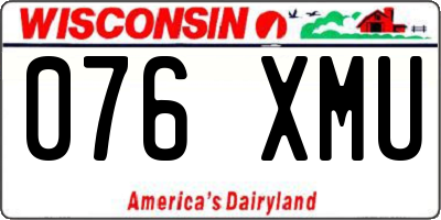 WI license plate 076XMU