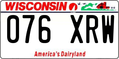 WI license plate 076XRW