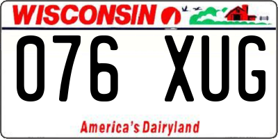 WI license plate 076XUG
