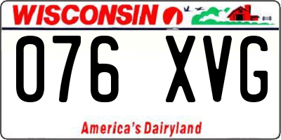 WI license plate 076XVG