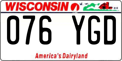 WI license plate 076YGD