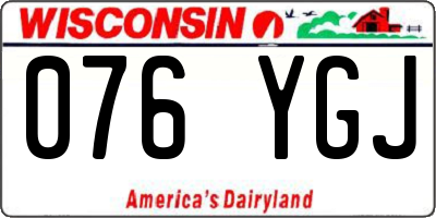 WI license plate 076YGJ