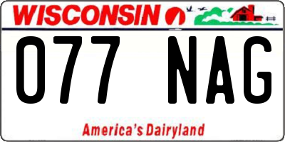 WI license plate 077NAG