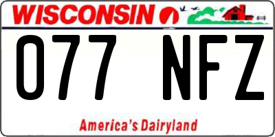 WI license plate 077NFZ