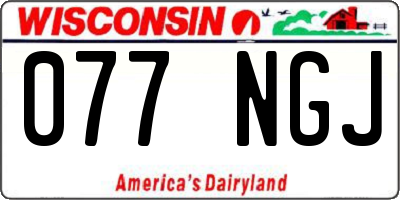 WI license plate 077NGJ