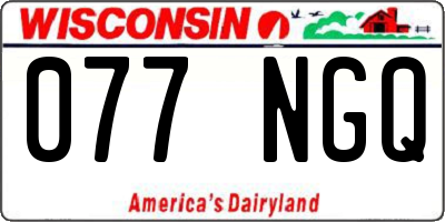 WI license plate 077NGQ