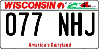 WI license plate 077NHJ