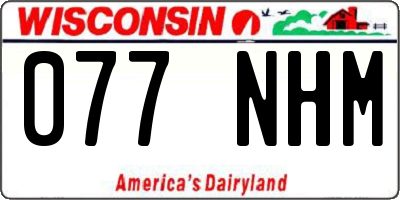 WI license plate 077NHM