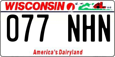 WI license plate 077NHN