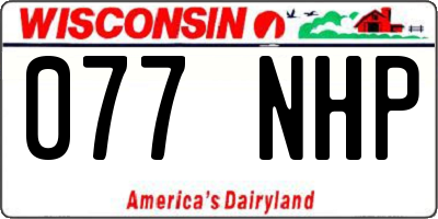 WI license plate 077NHP