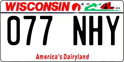 WI license plate 077NHY