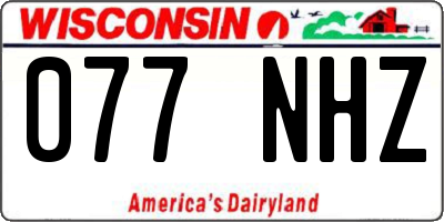 WI license plate 077NHZ