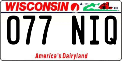WI license plate 077NIQ