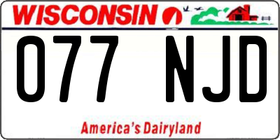 WI license plate 077NJD